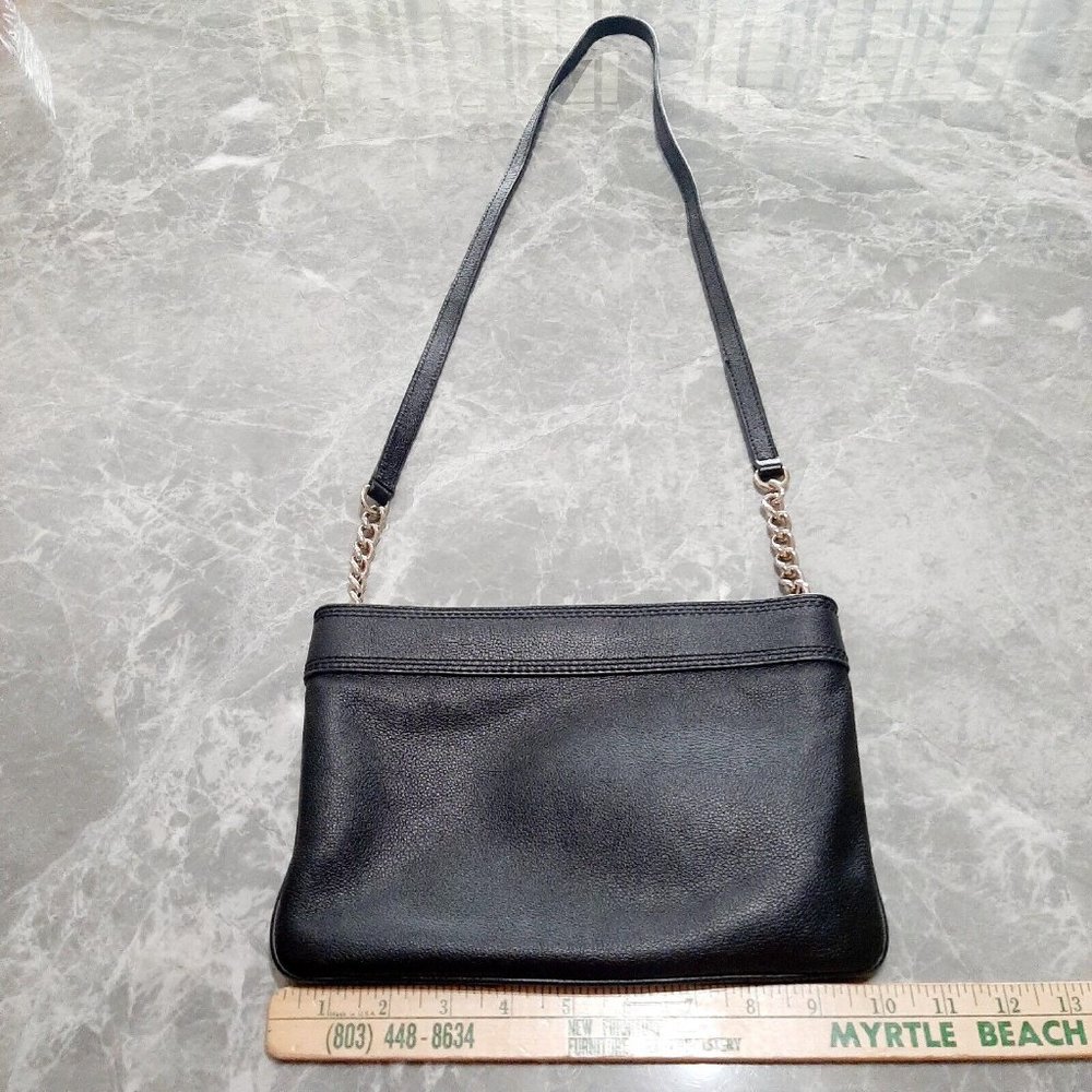 KATE SPADE NEW YORK Leather Semi Chain Crossbody Generous Strap Handbag Purse - Picture 3 of 5